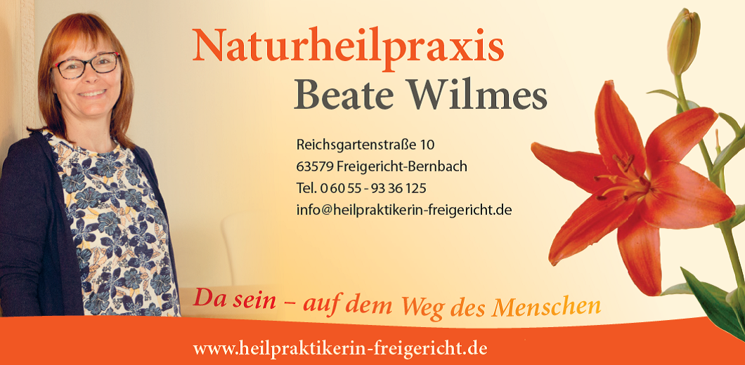 Praxisflyer 2019 der Naturheilpraxis Beate Wilmes, Freigericht